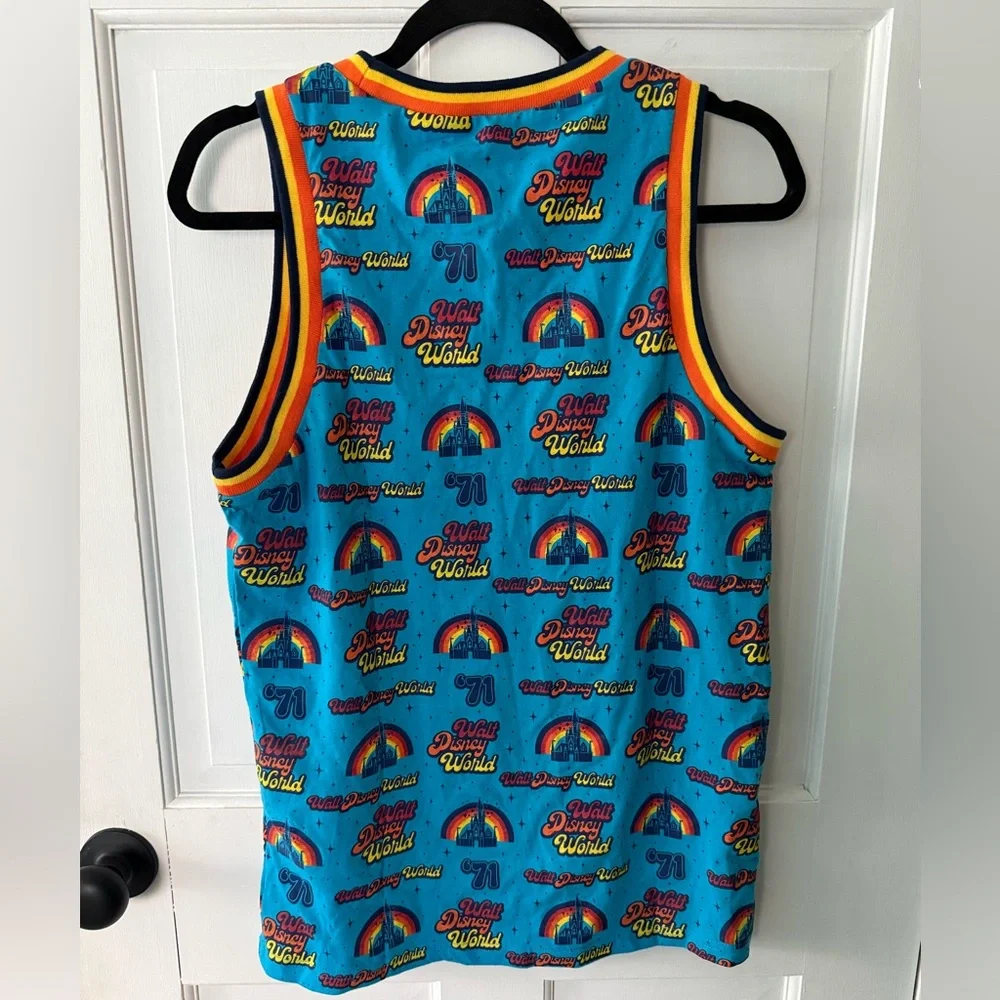 Walt Disney World Tank Top Blue w/ Rainbow Design - Men’s Small - Picture 4 of 4